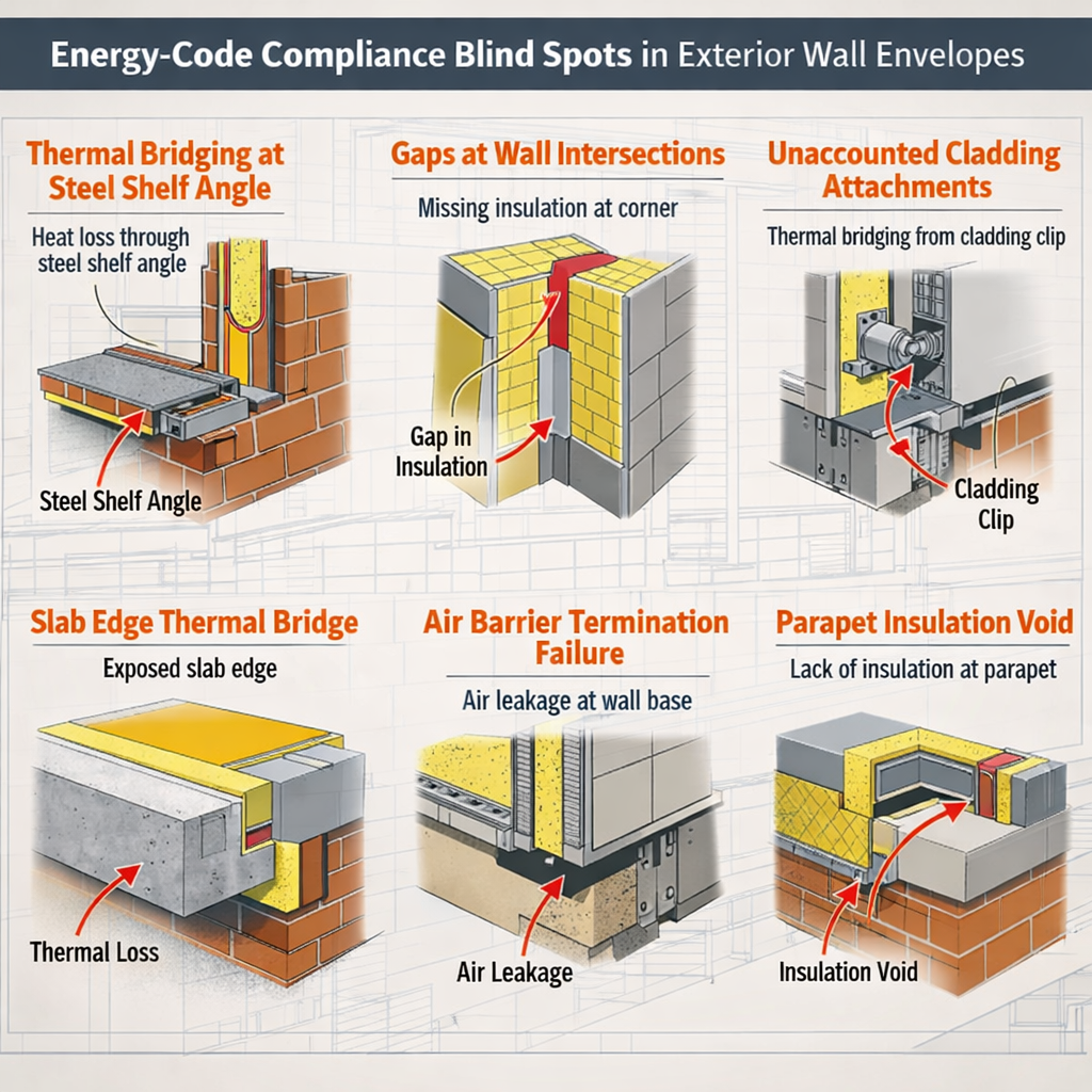 10 Energy-Code Blind Spots in Exterior Wall Envelopes